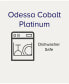 Odessa Cobalt Platinum Oval Platter, 14"