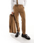 Selected Homme slim fit suit trousers in beige Бежевый, W30 L34 - фото #1