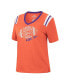 Фото #3 товара Women's Heathered Orange Clemson Tigers 15 Min Early Football V-Neck T-shirt