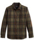 Фото #1 товара Men's Trail Plaid Button-Down Wool Shirt with Faux-Suede Elbow Patches