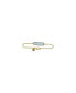 Bezel Set Topaz Bar Bracelet with 14K Gold Fill Chain