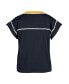 ფოტო #2 პროდუქტის Women's Navy Michigan Wolverines Sound Up Maya Cutoff T-shirt