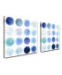 Фото #2 товара 'Blue Lunar I/II' 2 Piece Abstract Canvas Wall Art Set