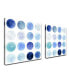 'Blue Lunar I/II' 2 Piece Abstract Canvas Wall Art Set