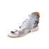 Фото #7 товара Bed Stu Sarabi F373047 Womens Gray Leather Zipper Strap Sandals Shoes