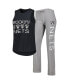 ფოტო #2 პროდუქტის Women's Gray, Black Brooklyn Nets Team Tank Top and Pants Sleep Set