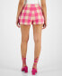 ფოტო #2 პროდუქტის Women's Plaid Tailored Shorts