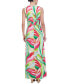 Фото #2 товара Women's Sleeveless V-Neck Knot-Front Maxi Dress