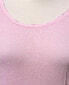 INC International Concepts Short Sleeve Scoop Neck lace Hem Blouse Pink S