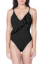 Trina Turk 147779 Women's Key Solids One-Piece Swimsuit Color Black Sz 6 - фото #1