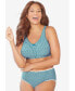 ფოტო #2 პროდუქტის Plus Size Cotton Spandex Lace Detail Brief 2-Pack