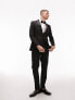 Фото #7 товара Topman Premium wool mix slim tuxedo jacket in black