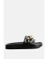 Фото #1 товара Womens Ishtar Metallic Chain Metal Slid Flats