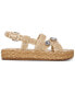 Фото #2 товара Women's Wrigley Embellished Woven Raffia Platform Sandals