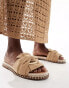 Фото #1 товара River Island twisted flat sandal in beige