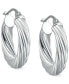 ფოტო #3 პროდუქტის Wide Twist Small Hoop Earrings, 20mm, Created for Macy's