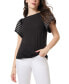 ფოტო #1 პროდუქტის Women's Boat-Neck Flutter-Sleeve Top