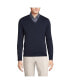 Фото #4 товара Men's Tall Classic Fit Fine Gauge Supima Cotton V-neck Sweater