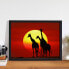 Фото #2 товара Bild Sunset Giraffes Silhouette