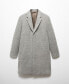 Men's Herringbone Pattern Wool Coat