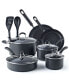 Фото #1 товара Pots and Pans Set Nonstick Professional Hard Anodized Cookware Sets 12-Piece, Dishwasher Safe with Stay-Cool Handles, Black