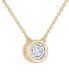 ფოტო #2 პროდუქტის Diamond Bezel 18" Pendant Necklace (1/8 ct. t.w.)