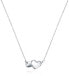Romantic Silver Necklace Connected Hearts SVLN0204XH2PL45