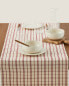 Checked cotton table runner