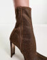 ALDO Dove embellished heeled ankle boots in bronze