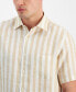 Фото #3 товара Men's Alba Regular-Fit Stripe Button-Down Linen Shirt, Created for Macy's