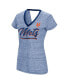 ფოტო #3 პროდუქტის Women's Royal New York Mets Halftime Back Wrap Top V-Neck T-shirt
