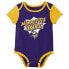 NFL Minnesota Vikings Infant Boys' 3pk Bodysuit - 0-3M