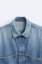 Denim overshirt with pockets