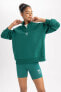 Fit Oversize Fit Dik Yaka Kalın Sporcu Sweatshirt A9621ax23au