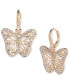 ფოტო #1 პროდუქტის Gold-Tone Crystal Butterfly Drop Earrings