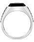 EFFY® Men's Onyx, Black Spinel & Diamond (1/20 ct. t.w.) Ring in Sterling Silver