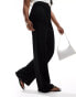 Mango straight leg slouchy tailored trousers in black