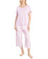 Фото #1 товара Women's 2-Pc. Coastal Life Cropped Pajamas Set