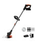 Cordless String Weed Tiller Cultivator, Trimmer & Edger with Battery and Charger