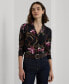 Women's Collared Floral Shirt Синий, XS - фото #1