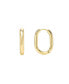 14K Gold Thick Oval Hoop Earrings