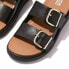FITFLOP Buckle Two-Bar Leather Slides