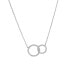 Фото #1 товара Sparkling Silver Linked Rings Necklace AJNA0020