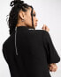 Фото #6 товара ASOS DESIGN high neck oversized column midi dress in black
