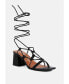 Фото #3 товара provoked lace up block heeled sandals