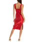 Oscar De La Renta Asymmetrical Silk-Blend Sheath Dress Women's 4 - фото #2