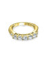 ფოტო #2 პროდუქტის Cubic Zirconia 3CT Brilliant Cut Round Solitaire Three Stone Past Present Future Side Stones CZ Engagement Ring Set Band Gold Plated Sterling Silver