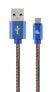 Фото #1 товара Gembird Cablexpert CC-USB2J-AMMBM-2M-BL - 2 m - USB A - Mini-USB B - USB 2.0 - 480 Mbit/s - Blue
