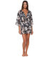 Sanctuary 271668 Night in the Jungle Cover-Up Dress Women's Swimsuit, XS, Dark