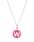 Фото #26 товара Auburn Jewelry mini Initial Pendant Necklace in Sterling Silver and Hot Pink Enamel, 16" + 2" Extender